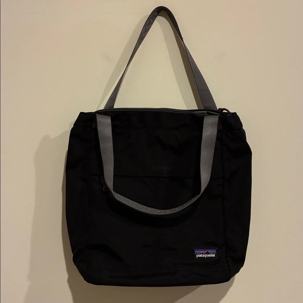 Patagonia Headway Tote Bag/ laptop work Travel Nylon black gray model #48775 - Picture 9 of 14